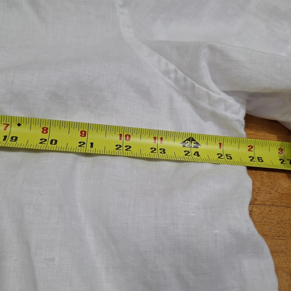 UNTUCKit Cameron WR Shirt Mens XX-Large White 100% Linen Short Sleeve 40878 Camp - Picture 5 of 8